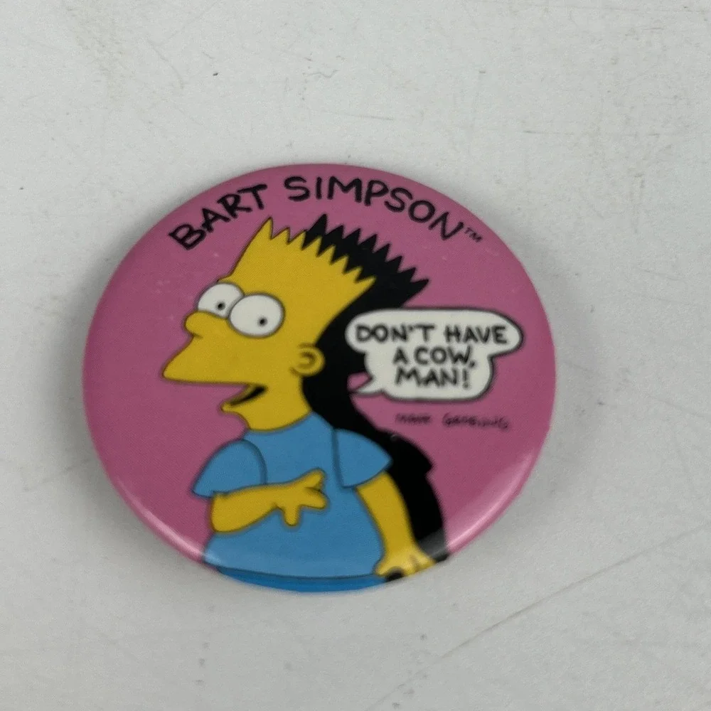 Vintage The Simpsons Pin And‎ Keychain Set Seven Items Total